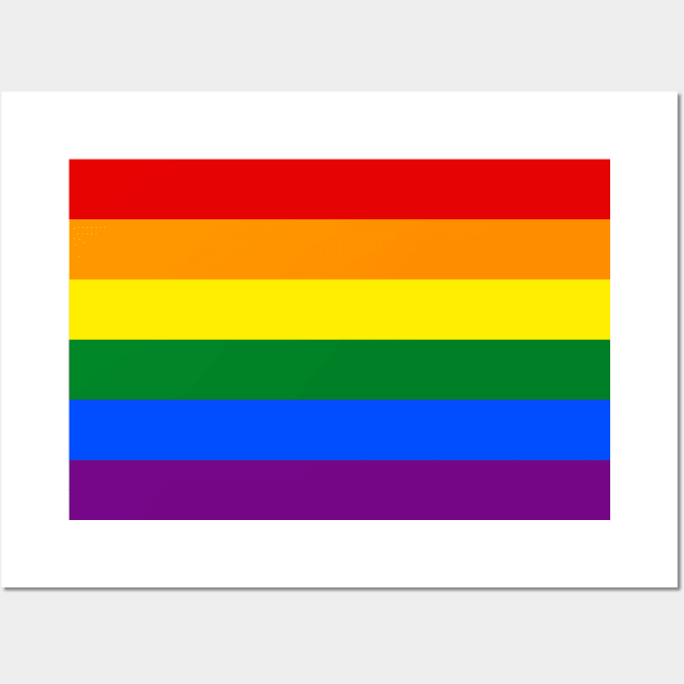 Large Gay Pride Rainbow Equality and Freedom Flag Wall Art by podartist